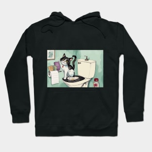 Pooping Tuxedo Cat Hoodie